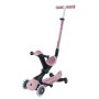 Globber Go-Up Deluxe Lights 360 3-in-1 Kinderfahrzeug in Beere, als Aufsitzrad mit leuchtenden LED-Rädern.