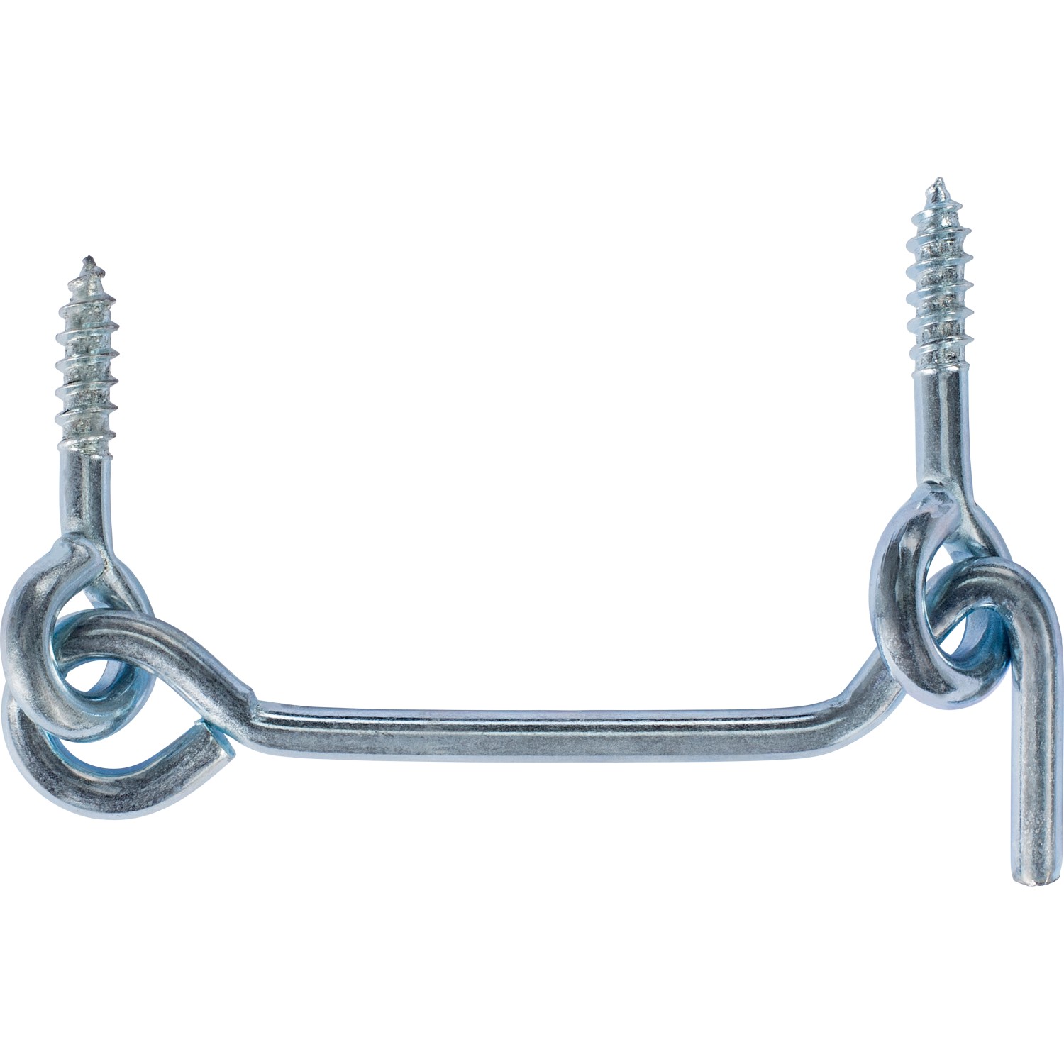 Verzinkter Sturmhaken mit Öse, 4,4 x 100 mm, zur Fixierung von Türen und Fensterläden.