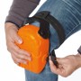 Orange LUX Knieschoner Comfort am Knie mit verstellbarem Band für optimalen Knieschutz.