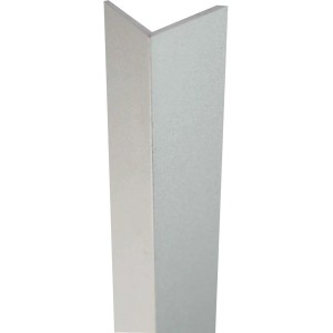Silbernes Arcansas Winkelprofil aus Aluminium, 20x20x1000 mm, gleichschenklig.