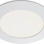 Weiße, runde Briloner LED-Einbauleuchte aus Kunststoff, 12 cm Durchmesser. Neutralweißes Licht.