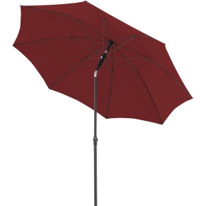 Doppler Marktschirm, Ø 208 cm, Bordeaux, mit Handöffner. Sonnenschirm für Garten und Terrasse.