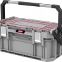 Keter Connect Cantilever Werkzeugbox, grau, mit Tragegriff und Fächern für Werkzeug und Zubehör.