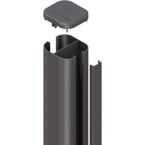 Zaun Zubehör Steckpfosten System Anthrazit Erdverbau 150 cm