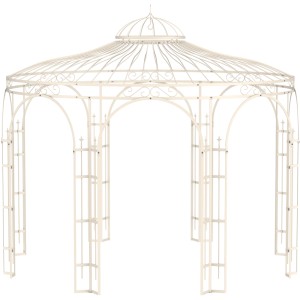 Eleo Pavillon Metall Florenz Pulverbeschichtet Weiß