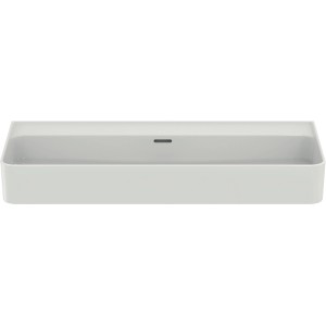 Weißer Ideal Standard Strada II Waschtisch, 100x43 cm, ohne Hahnloch, mit Überlauf.