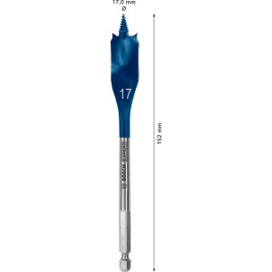 Bosch Expert Selfcut Flachfräsbohrer, Ø 17 mm, für schnelles Bohren in Holz.
