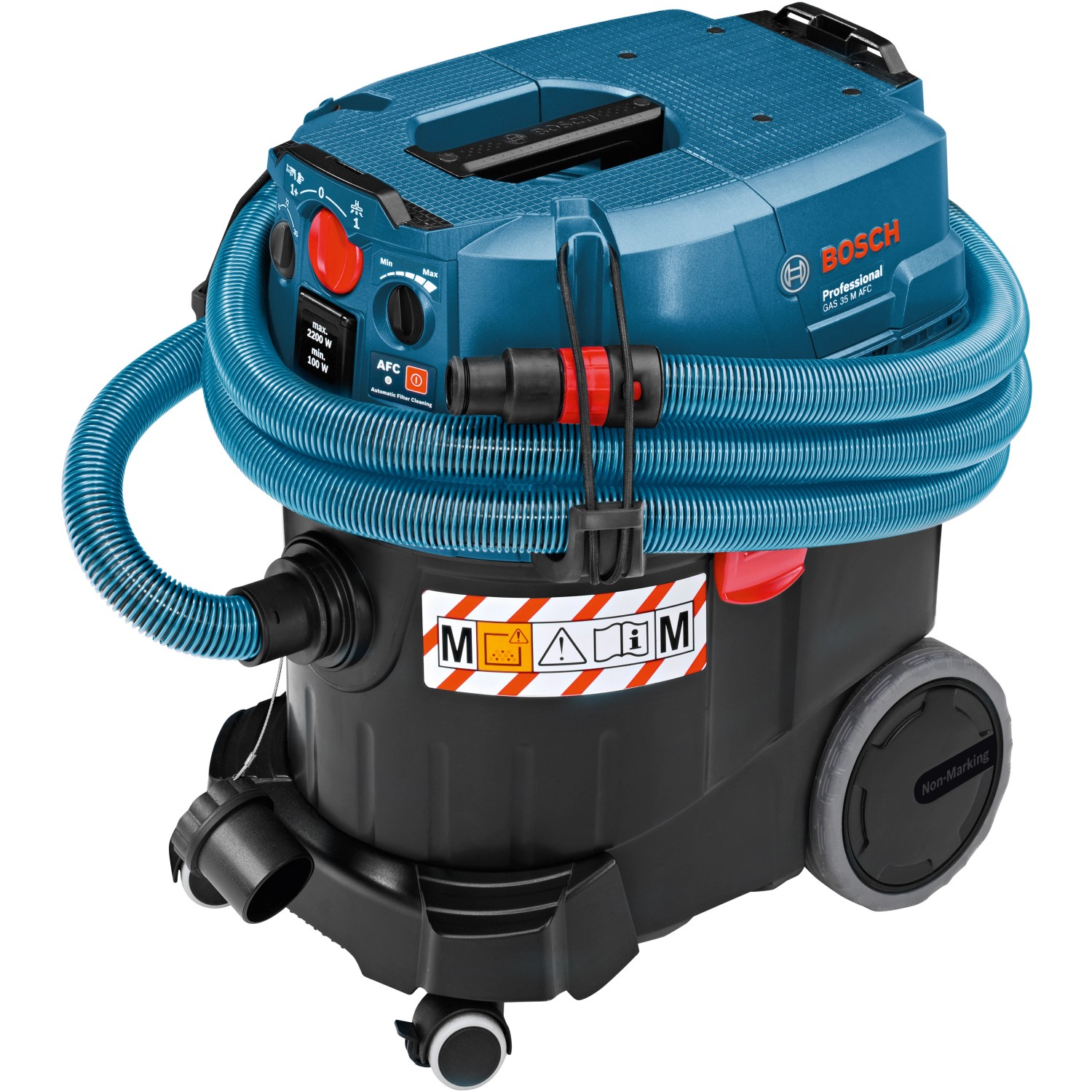Bosch Professional GAS 35 M AFC Industriestaubsauger mit Schlauch, Nass- und Trockensauger.