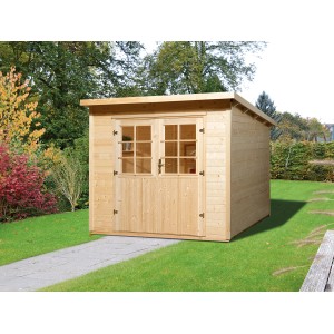 Weka Holz-Gartenhaus Taro C Natur 295 cm x 300 cm inkl. Massivholzboden