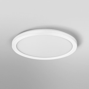 Weiße, runde Ledvance Smart+ LED-Deckenleuchte Orbis Ultra Slim mit Rücklicht, Ø 23 cm.