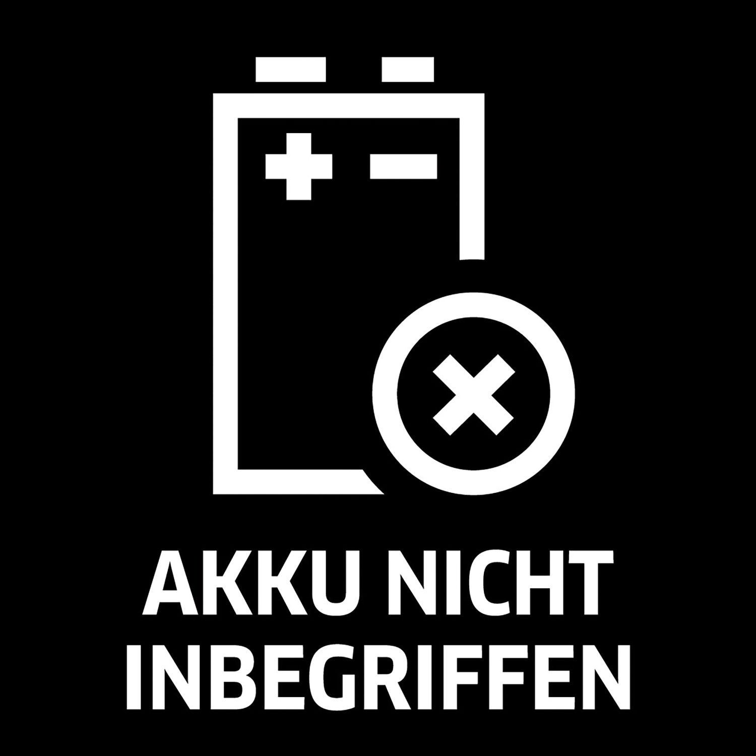 Symbol: Akku für Kärcher Nass-Trockensauger WD 2-18 nicht enthalten.