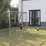 EXIT Scala Aluminium Fußballtor 500x200 cm im Garten mit spielenden Kindern.