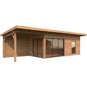 Palmako Gartenhaus Andrea Slide Braun Tauchgrundiert 898 cm x 300 cm FSC®