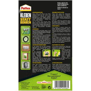 Pattex Klebestrips: 10 Stück Kleben statt Bohren für sichere, saubere Befestigung ohne Bohren.