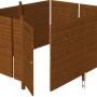 Skan Holz Abstellraum C4 Nussbaum für Carport, Profilschalung und Tür inklusive.