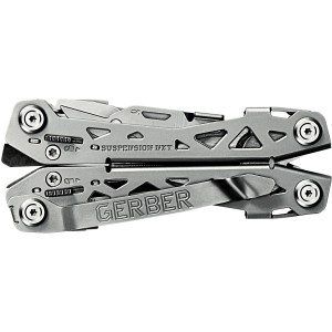 Gerber Multi-Tool Suspension Nxt, Edelstahl, geschlossen. Kompaktes Klappmesser mit 15 Werkzeugen.