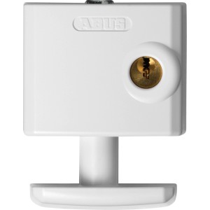 Weißes Abus Fensterschloss FTS3002 für erhöhte Sicherheit und Kindersicherung.