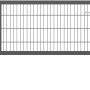 Anthrazitfarbenes Gartentor Flexo Plus mit Doppelstabmatte, Pfosten und Schloss. Ideal zur Grundstücksbegrenzung.