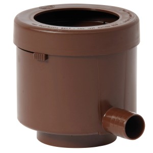 Garantia Fallrohrfilter Füllautomat De Luxe, braun, für Regentonnen und Fallrohre DN 70/100.