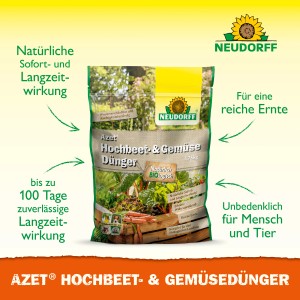 Neudorff Azet Hochbeet- und Gemüse Dünger 1,75kg: Organischer NPK-Dünger für reiche Ernte und gesundes Wachstum.