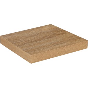 Quadratisches Wandregal Carlton in Eiche Hell, 23,5x23,5 cm, für schwebende Optik.