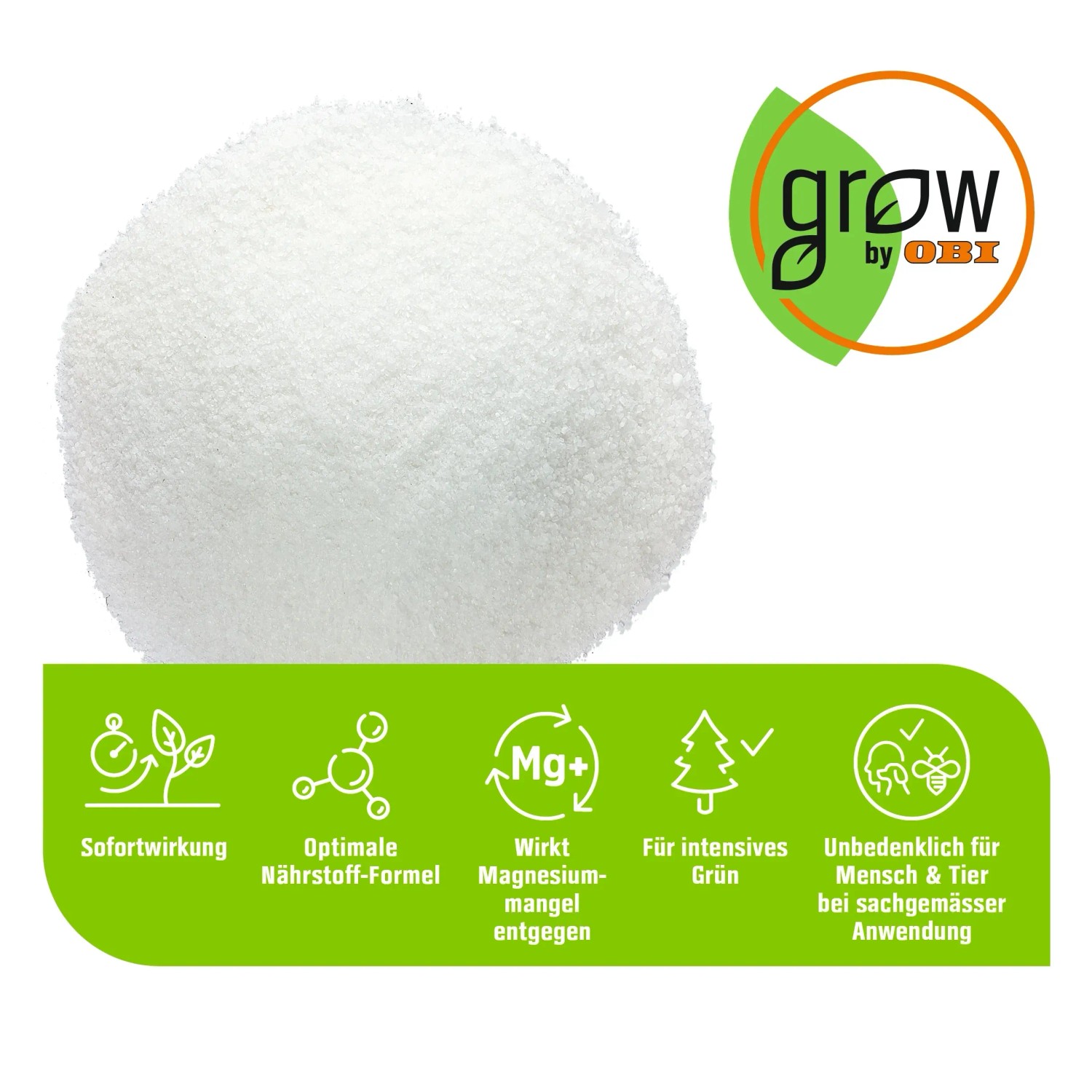 GROW by OBI Bittersalz, 5 kg: Magnesiumdünger gegen Nadelbräune für ca. 100 m².