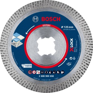 Bosch Expert Diamanttrennscheibe Hard Keramik, 125 mm, X-Lock für Winkelschleifer.