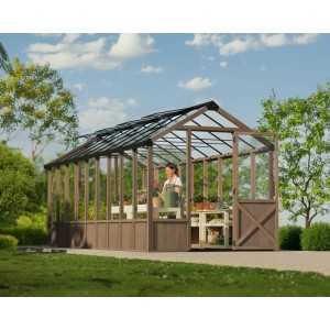 CANOPIA by PALRAM Gewächshaus Natura Braun 15,3 m² inkl. Fundamentrahmen