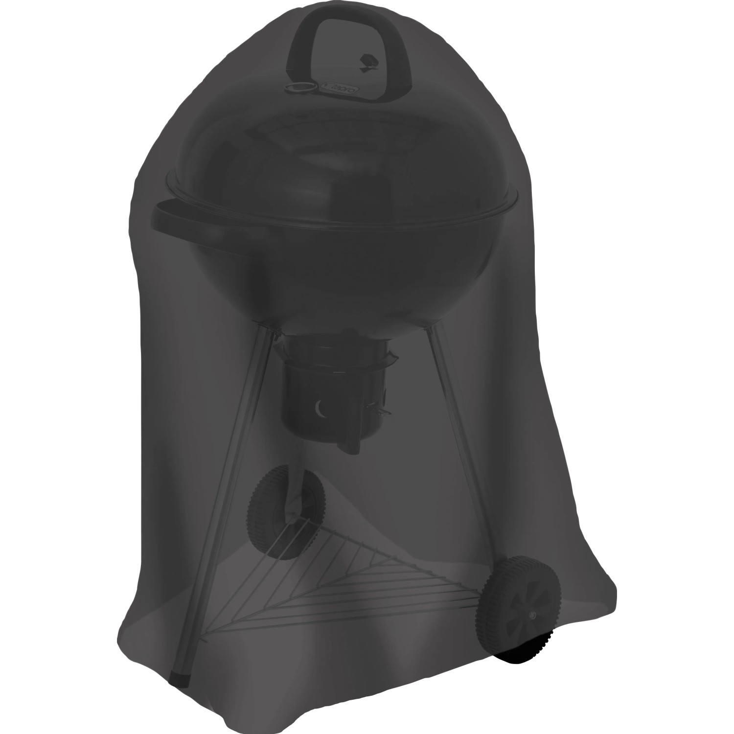 Tepro Universal Abdeckhaube für Kugelgrill, Ø 73 cm, schwarz. Schutzhaube für Grillutensilien.