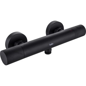 Schwarze baliv Thermostat-Duscharmatur DU-2060 mit Verbrühschutz und Cool Feel Technologie.