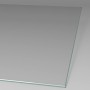 Detailaufnahme: Klares Glas der Schulte Sunny Pendeltür mit Seitenwand für Duschwände.