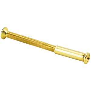 Messingfarbene Alpertec Hülsenschraube M4 x 40 mm für Türbeschläge.