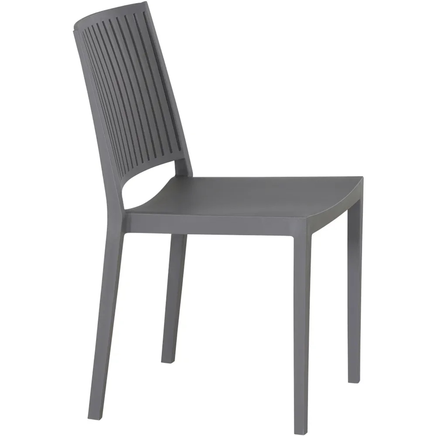 Grauer Siena Garden Stapelstuhl Lane, 56x46x80 cm, ideal für Garten & Terrasse.