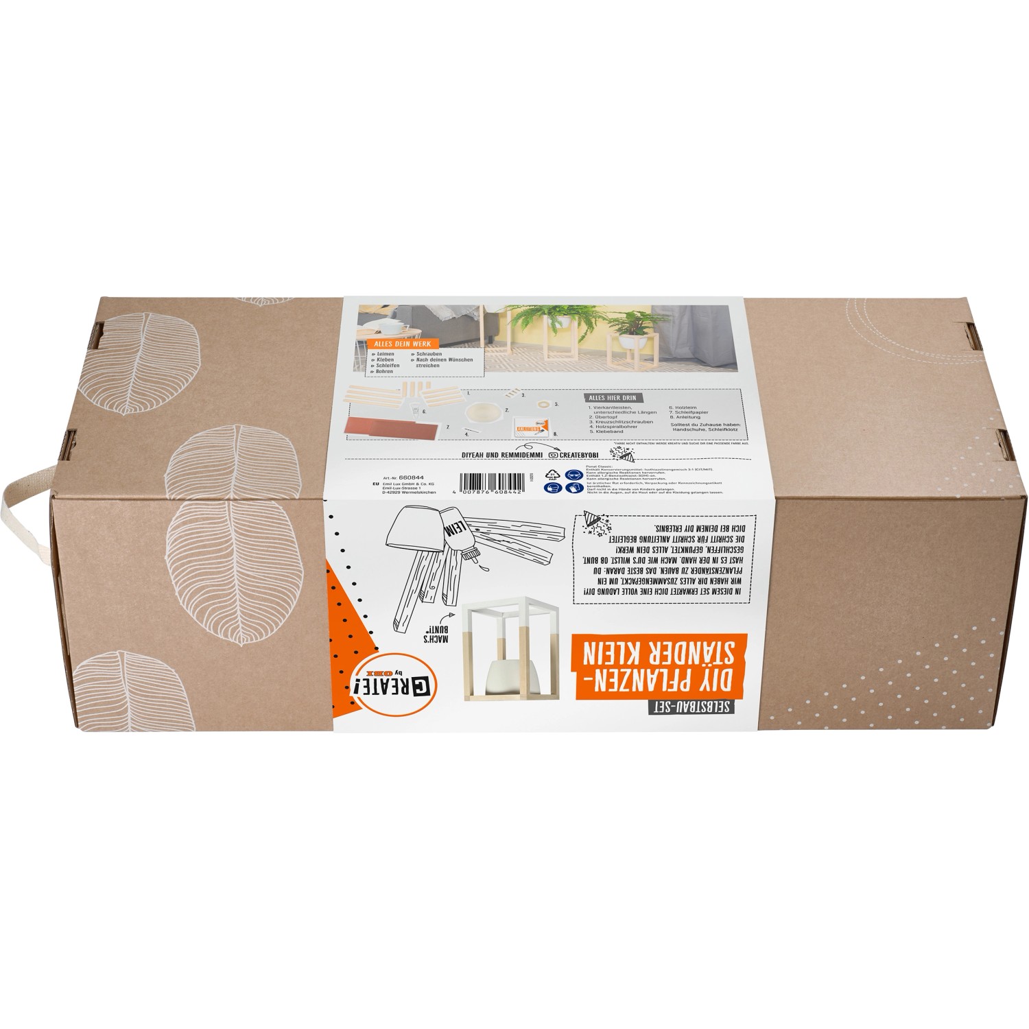 CREATE! by OBI DIY Pflanzständer Klein als Selbstbau-Set in Kartonverpackung.
