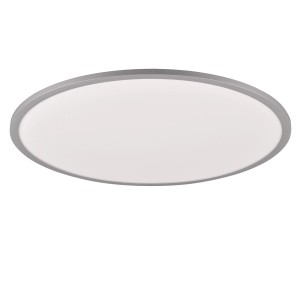 Titanfarbene Trio Deckenleuchte Yuma, Ø 60 cm, für Wohnräume mit LED und Dimmfunktion.