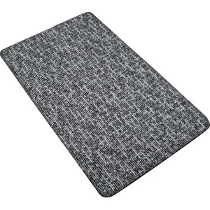 Anthrazitfarbener Teppich Flora, 120x200 cm, Kurzflorteppich mit modernem Design.