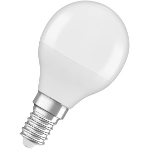 Osram LED-Leuchtmittel E14 Tropfenform, 4,9W, neutralweißes Licht.