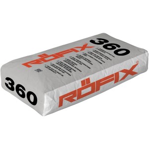 Sack Röfix 360 Weißkalk-Struktur-Deckputz, Körnung 1 mm, 25 kg.
