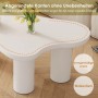 okwish Couchtisch mit Wolkenform Design Wohnzimmer 107x66x40cm Weiß_10
