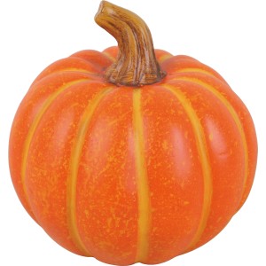 Deko-Kürbis aus Keramik 16 cm x 15 cm x 15 cm Hellorange