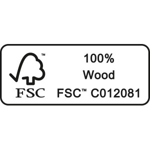 FSC-Siegel: 100% Holz aus verantwortungsvoller Waldwirtschaft.