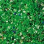 Nahaufnahme von grünem Glassplitt (4-8 mm) im Big-Bag, ideal für die Gartengestaltung.