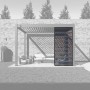 Paragon Outdoor Lamellen-Sichtschutz für Pergola Grand Tuscan 12 Grau 114x234 cm_7
