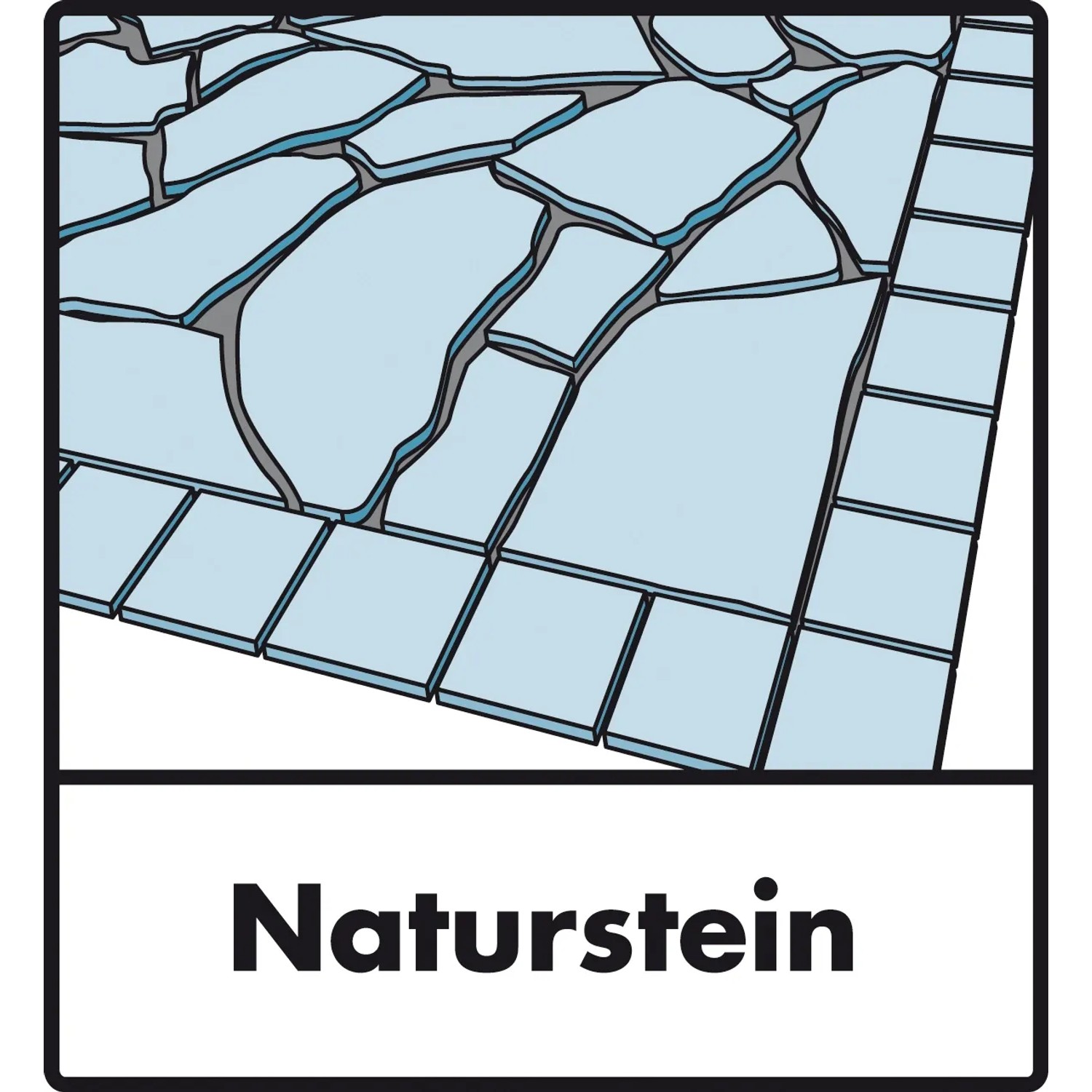 Abbildung von Naturstein verlegt mit Cimsec Fliesenkleber S1 Flex, geeignet für Natursteine.