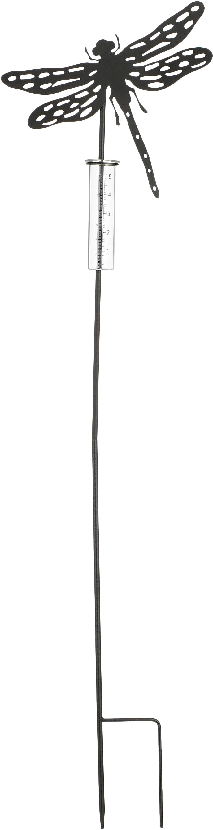 Mica Decorations Gartenstecker Regenmesser Schwarz Sortiment 2 29 x 7 x