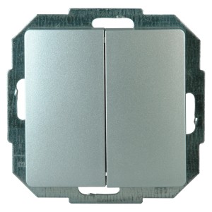 Kopp Wechselschalter Paris Silber, Schalter für Licht und Strom.