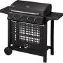 Enders® Gasgrill San Diego Next 4, Schwarz, mit 4 Brennern und Seitenablagen.