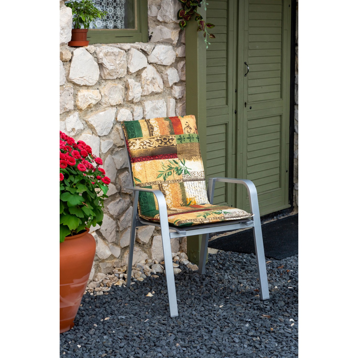 Beo Sitzauflage Glasgow 6er Set, beige-natur für Niedriglehner Gartenstühle.