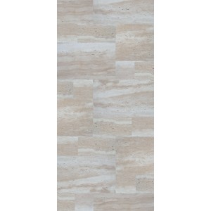 Sanowall Duschrückwand in Travertin-Optik mit hoher Kratzfestigkeit.