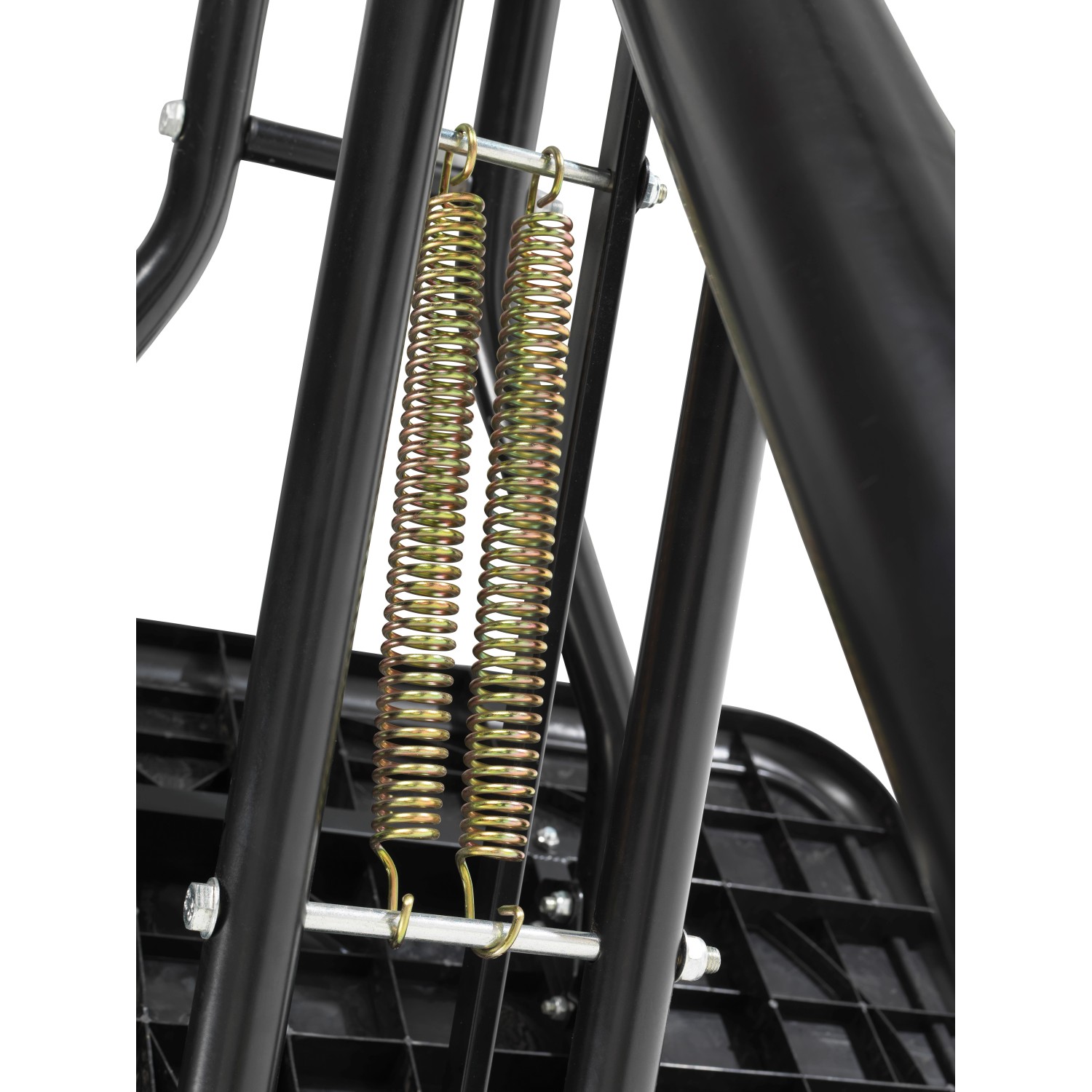 Detailaufnahme: Federn des EXIT Galaxy Basketballkorbs Black Edition zur Bodenmontage.